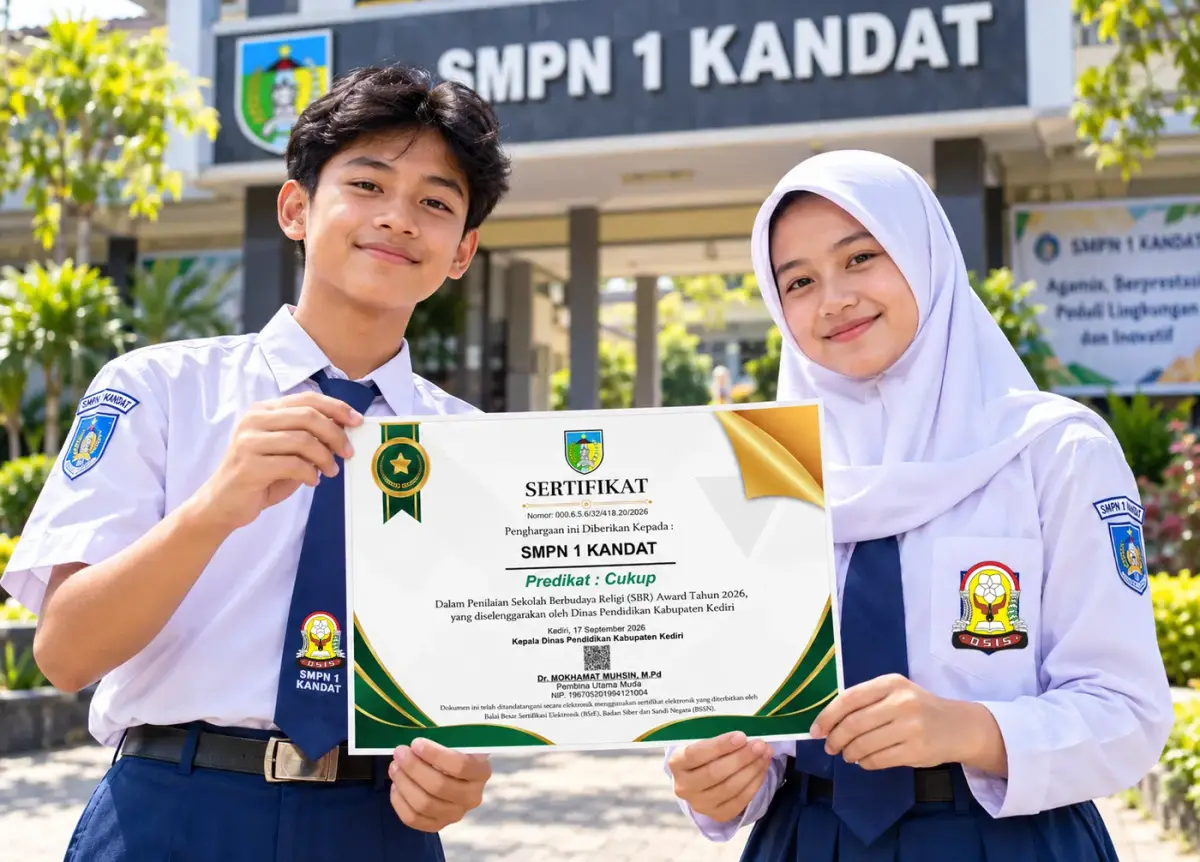 SMP Negeri 1 Kandat Masuk 10 Besar SBR Award 2026 Kabupaten Kediri