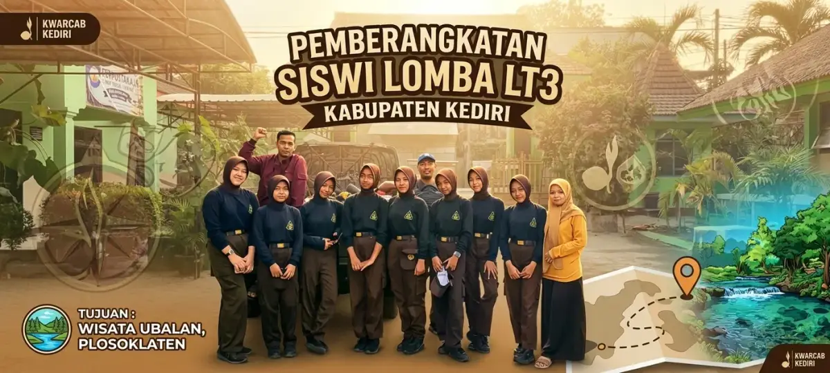 Pelepasan Kontingen Regu Putri SMPN 1 Kandat Lomba Tingkat Pramuka Kwarcab Kediri 2026
