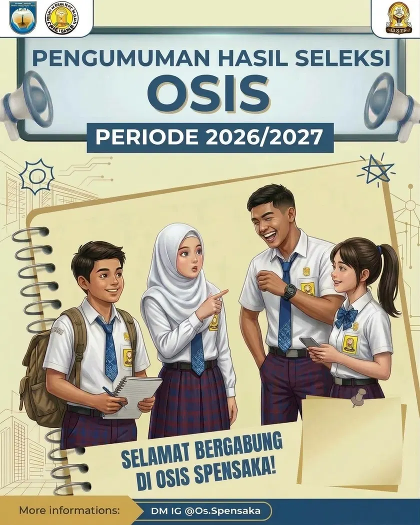 Pengumuman Hasi Seleksi OSIS SMPN 1 Kandat 2026/2027